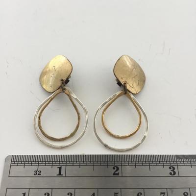 MB SF marked vintage clip on earrings