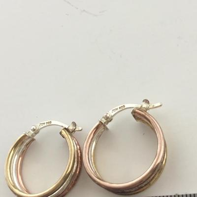 JCM marked 925 small round earrings