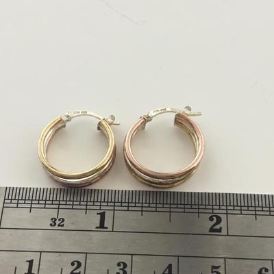JCM marked 925 small round earrings