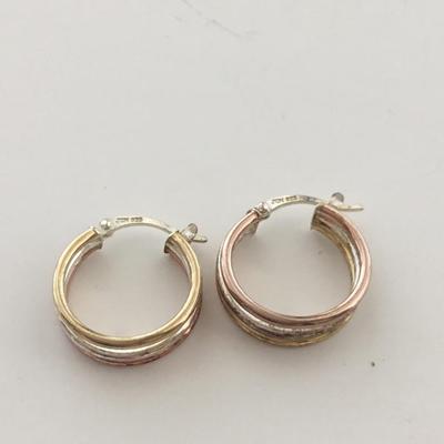 JCM marked 925 small round earrings