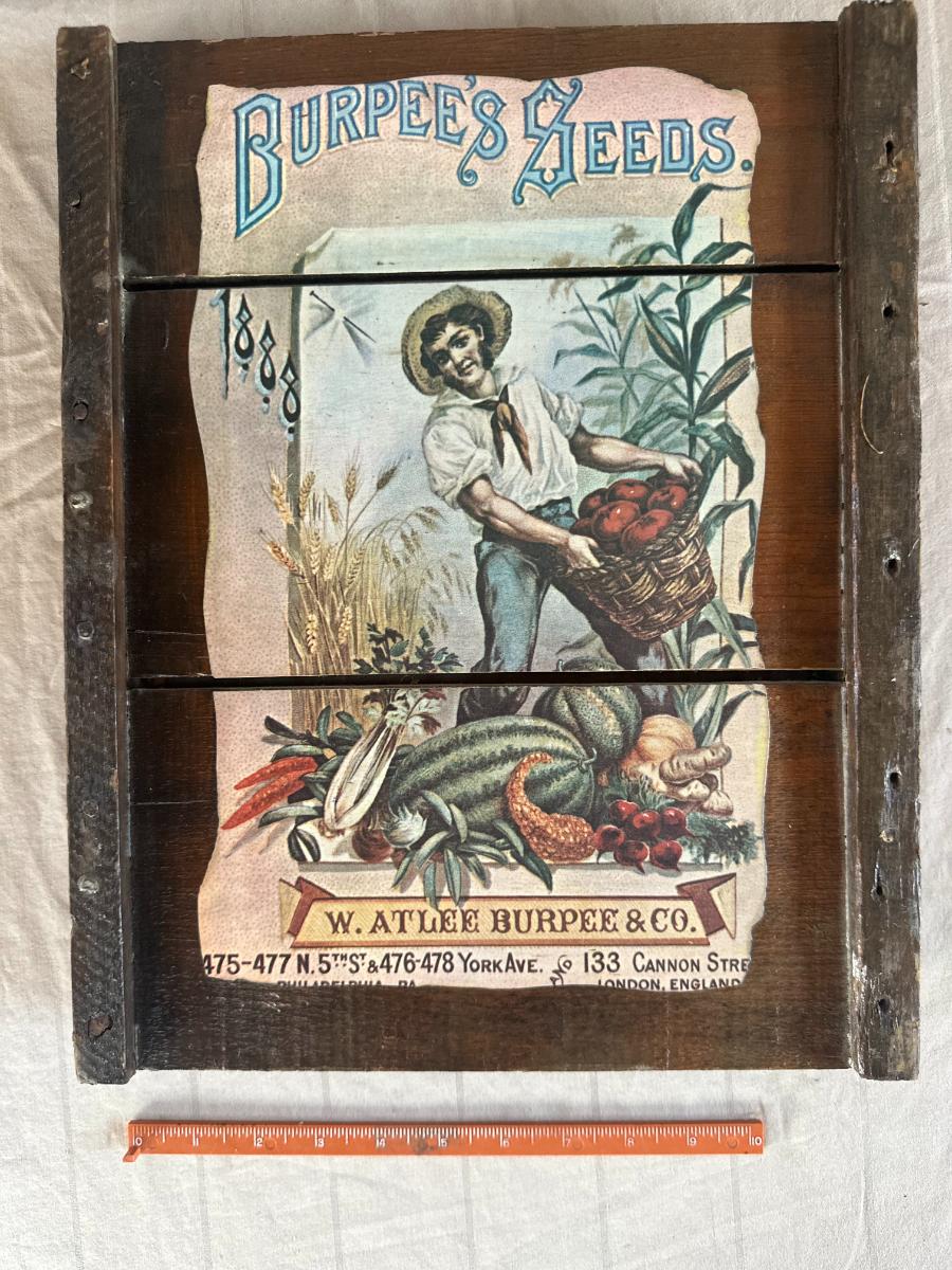 Burpee's Seeds Wooden Hanging Sign | EstateSales.org