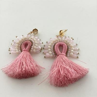 Beautiful pink statement earrings