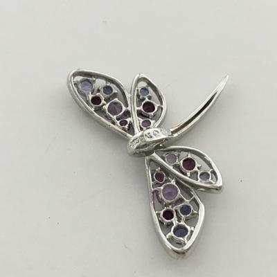 Beautiful 925 purple dragonfly necklace pendant