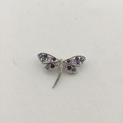 Beautiful 925 purple dragonfly necklace pendant