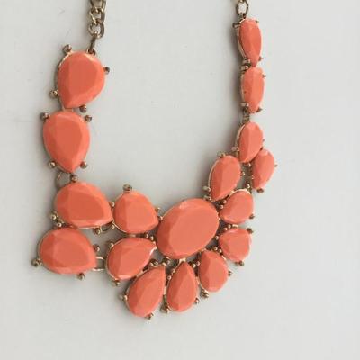 Orange colored fashion necklace