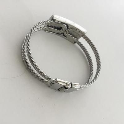 Silver tone fashion bracelet