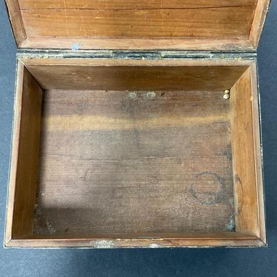 -9- ART NOUVEAU | Silver Over Brass Cigar Box | Marked