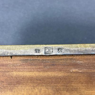 -9- ART NOUVEAU | Silver Over Brass Cigar Box | Marked