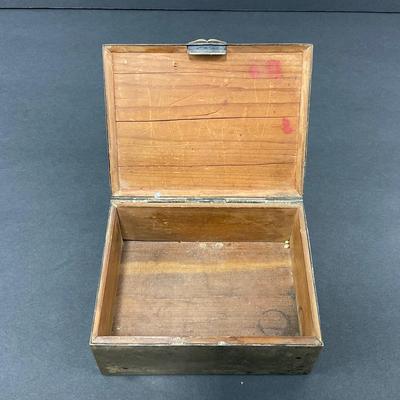 -9- ART NOUVEAU | Silver Over Brass Cigar Box | Marked