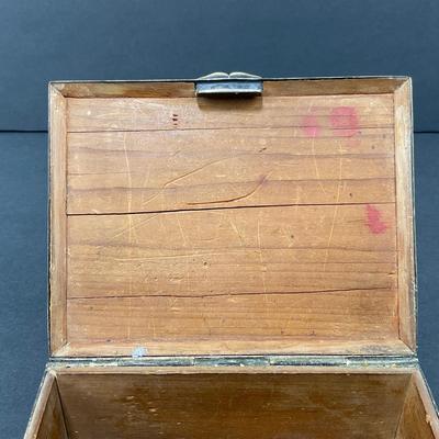 -9- ART NOUVEAU | Silver Over Brass Cigar Box | Marked