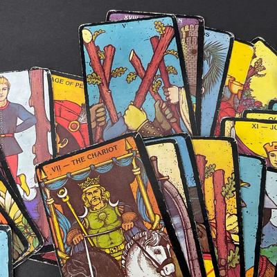 -10- TAROT | Morgan-Greer Tarot Cards & Wood Box With Instructions