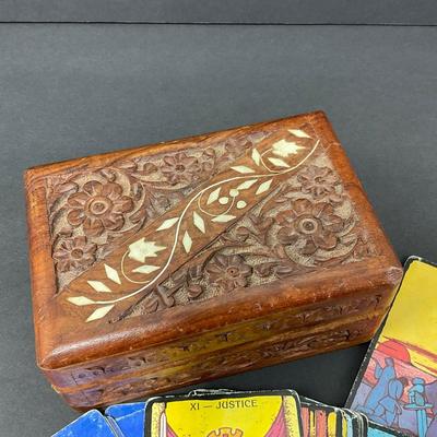 -10- TAROT | Morgan-Greer Tarot Cards & Wood Box With Instructions