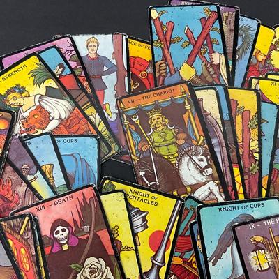 -10- TAROT | Morgan-Greer Tarot Cards & Wood Box With Instructions