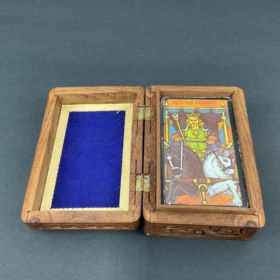 -10- TAROT | Morgan-Greer Tarot Cards & Wood Box With Instructions