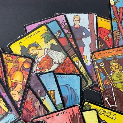 -10- TAROT | Morgan-Greer Tarot Cards & Wood Box With Instructions