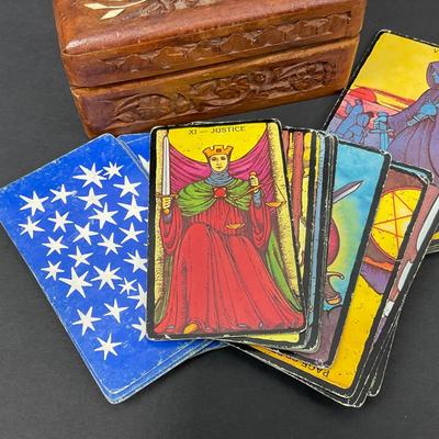 -10- TAROT | Morgan-Greer Tarot Cards & Wood Box With Instructions