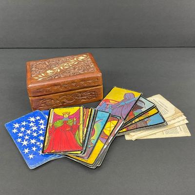 -10- TAROT | Morgan-Greer Tarot Cards & Wood Box With Instructions