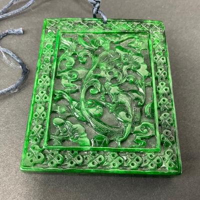 -11- JADE | Double Sided Carved Solid Jade Piece