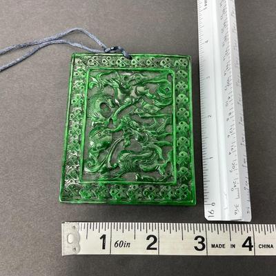 -11- JADE | Double Sided Carved Solid Jade Piece