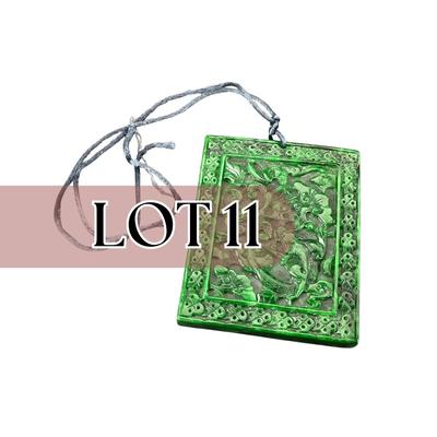 -11- JADE | Double Sided Carved Solid Jade Piece