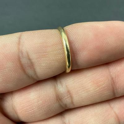 -15- GOLD | 14K Gold Band Ring | Marked