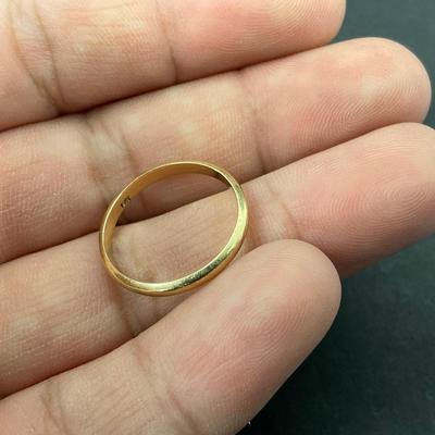 -15- GOLD | 14K Gold Band Ring | Marked