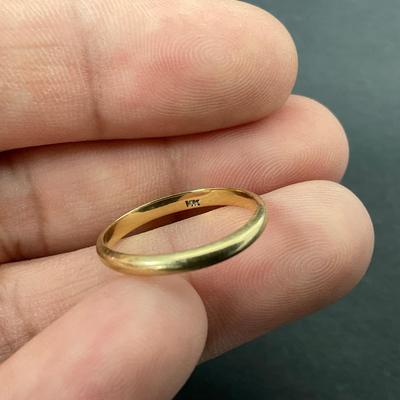 -15- GOLD | 14K Gold Band Ring | Marked
