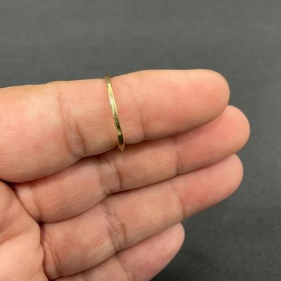 -17- GOLD | 14K REA Deep Blue Stone With Diamond Chips | Marked