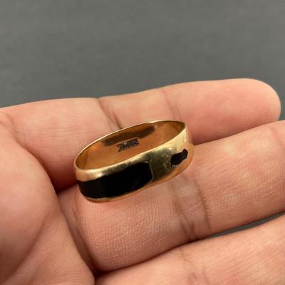 -19- GOLD | 14K Bent Ring | Marked