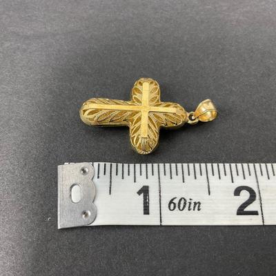 -20- GOLD | 14K Gold Pendant Cross | Marked