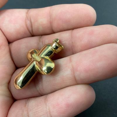 -20- GOLD | 14K Gold Pendant Cross | Marked