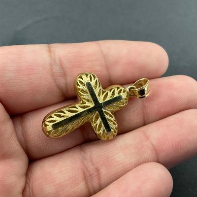 -20- GOLD | 14K Gold Pendant Cross | Marked