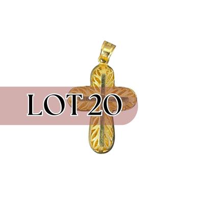 -20- GOLD | 14K Gold Pendant Cross | Marked