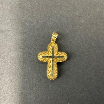 -20- GOLD | 14K Gold Pendant Cross | Marked