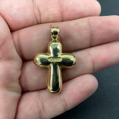 -20- GOLD | 14K Gold Pendant Cross | Marked