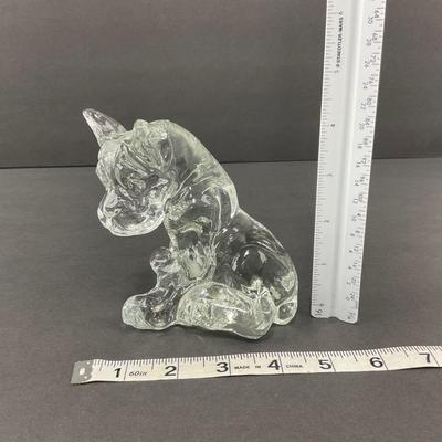 -21- GLASSWARE | One Kenneth Haley Crystal Boxer | One Art Glass Scottie Dog