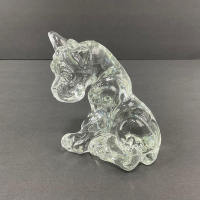 -21- GLASSWARE | One Kenneth Haley Crystal Boxer | One Art Glass Scottie Dog