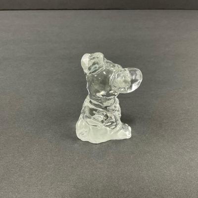 -21- GLASSWARE | One Kenneth Haley Crystal Boxer | One Art Glass Scottie Dog