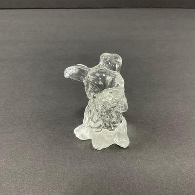 -21- GLASSWARE | One Kenneth Haley Crystal Boxer | One Art Glass Scottie Dog