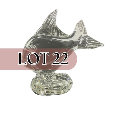 -22- MURANO | Art Glass Fish On Waves