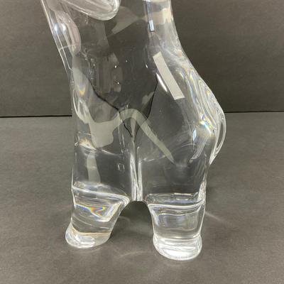 -23- DAUM | France Art Glass Heavy Elephant Figure | Signed