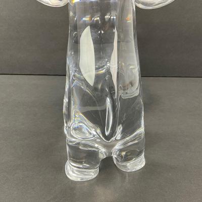 -23- DAUM | France Art Glass Heavy Elephant Figure | Signed
