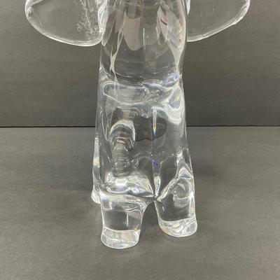-23- DAUM | France Art Glass Heavy Elephant Figure | Signed