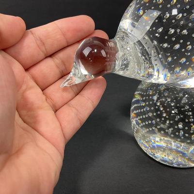 -24- GLASSWARE | Art Glass Bullicante Heavy Bird | Damage