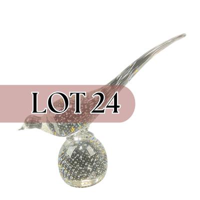 -24- GLASSWARE | Art Glass Bullicante Heavy Bird | Damage