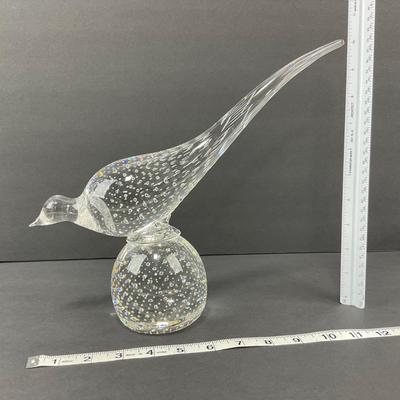 -24- GLASSWARE | Art Glass Bullicante Heavy Bird | Damage