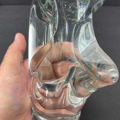 -26- SWEDEN | Acc Style 8833 FM. Konst. Glass Hippo Figure | Signed