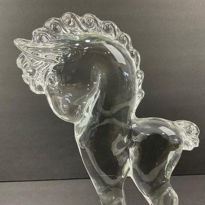 -27- GLASSWARE | By Dalzell Tall Pony Figure | Marked