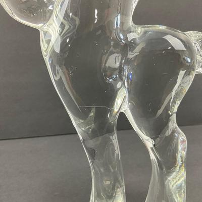 -27- GLASSWARE | By Dalzell Tall Pony Figure | Marked