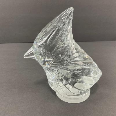 -28- LALIQUE | Cardinal Bird Glass Radiator Mascot Hood Ornament